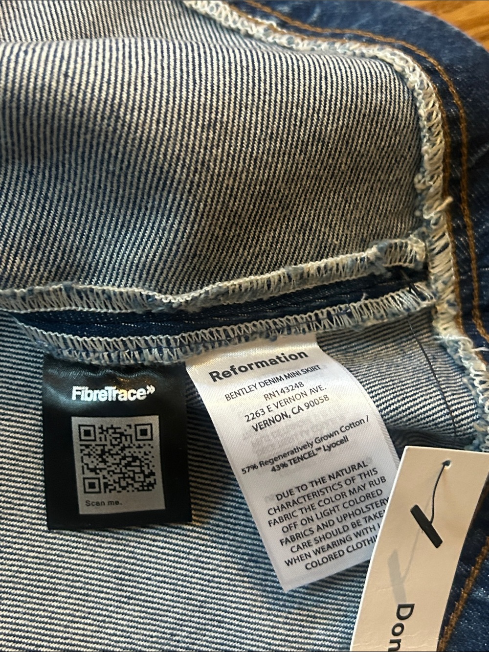 Reformation Bentley Denim Mini Skirt - Picture 8 of 8